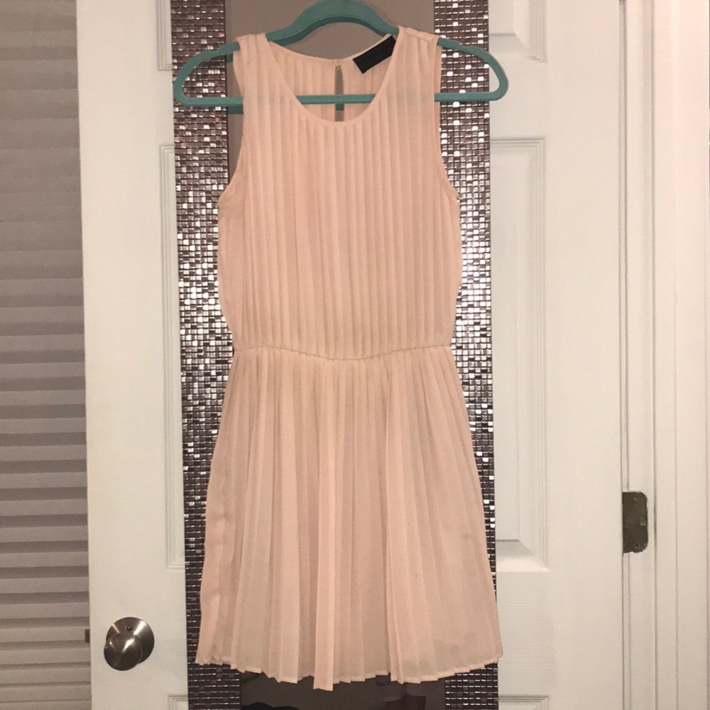 BLAQUE LABEL Pleated Tank Dress Nude/Peach : SMALL